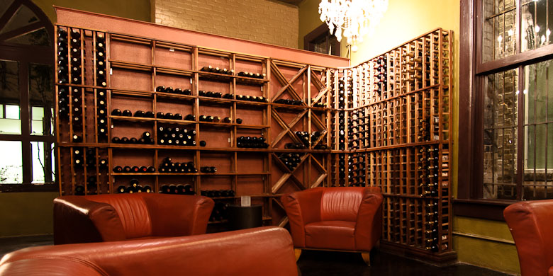 Private lounge seating in our wine room for private events